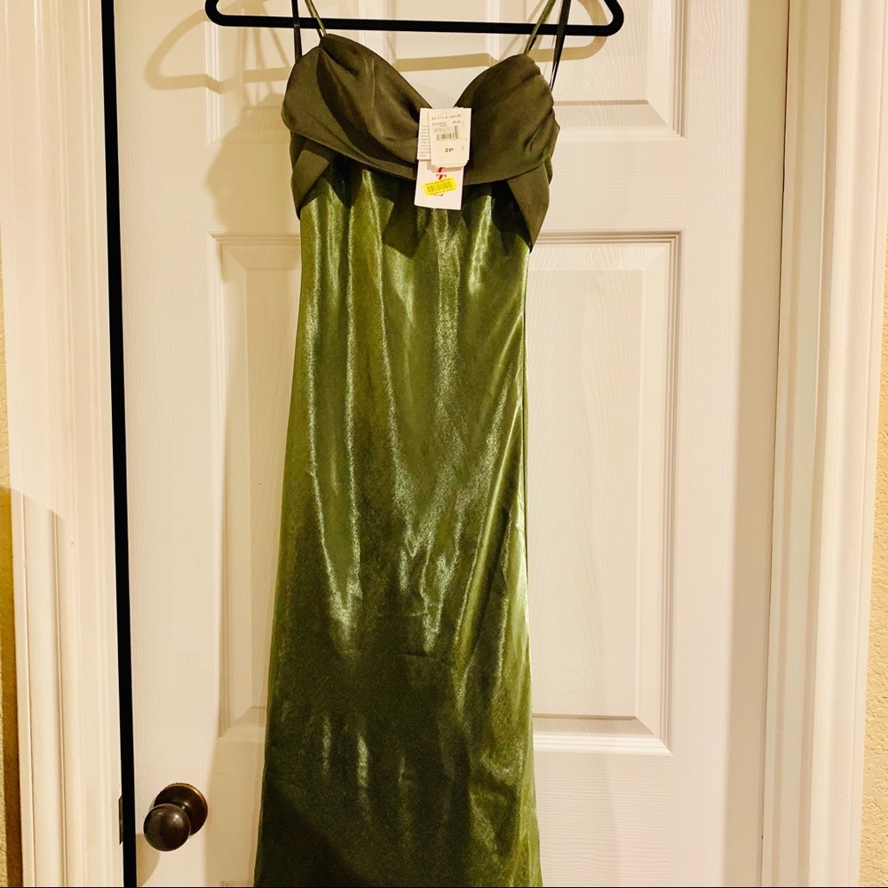 Betsy & Adam Spaghetti Strap Gown